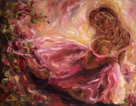 Pink Dress Romance - 24 X 30